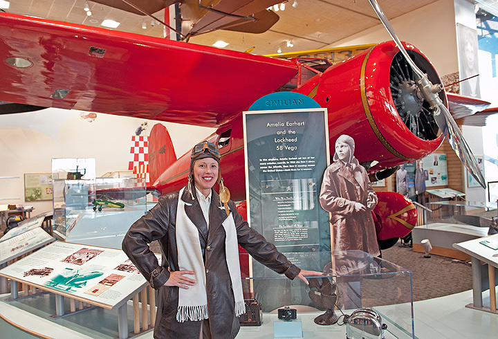 Mary Ann Jung of History Alive! as Amelia EarhartAmelia Earhart